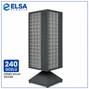 elsa 240 gözlü profesyonel döner dolap sistemi
